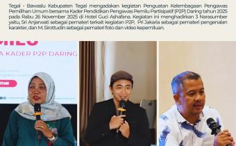 BREAKING! Bawaslu Kabupaten Tegal Siapkan “Pasukan Demokrasi” Lewat Penguatan Kelembagaan Kader P2P 2025 