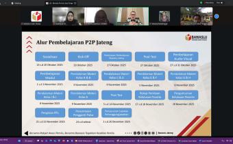 Bawaslu Kabupaten Tegal Ikuti Rapat Evaluasi P2P Jawa Tengah “Pembelajaran Selesai, Peserta Lulus Wajib Bentuk Komunitas”