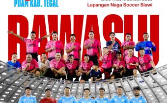 Malam Penuh Gengsi & Tawa, Bawaslu VS PDAM Kab.Tegal Dalam Laga Persahabatan