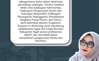 Sekretariat Bawaslu Kabupaten Tegal Dukung Kinerja Pengawasan Pemilu Secara Profesional dan Akuntabel
