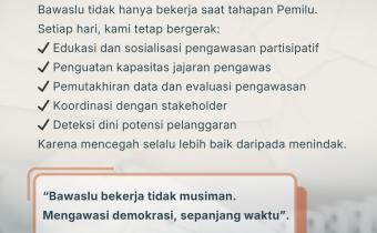 Bawaslu Kabupaten Tegal Konsisten Lakukan Pencegahan Pelanggaran Pemilu