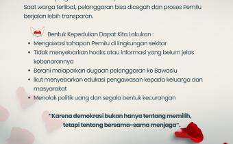 Demokrasi Aman karena Kita Peduli