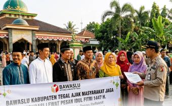 Bawaslu Kabupaten Tegal Ajak Masyarakat Jaga Demokrasi Lewat Pesan Idul Fitri 1447 Hijriah