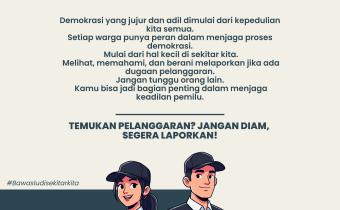 Pengawasan Dimulai dari Lingkungan Sekitar, Bawaslu Kabupaten Tegal Ajak Masyarakat Lebih Peduli