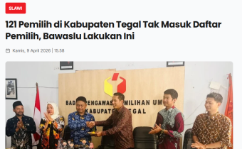 121 Pemilih di Kabupaten Tegal Tak Masuk Daftar Pemilih, Bawaslu Lakukan Ini