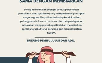 “Diam Sama dengan Membiarkan”: Bawaslu Kabupaten Tegal Ajak Masyarakat Berani Bersikap