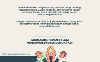 Bawaslu Kabupaten Tegal Ajak Masyarakat Bersama Jaga Demokrasi