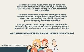 Bawaslu Kabupaten Tegal Ajak Generasi Muda Peduli dan Berdaya dalam Demokrasi