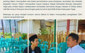 “Bukan Sekadar Arsip!” — Bawaslu Tegal Bongkar Problem Krusial JDIH, dari SDM hingga Ancaman Siber