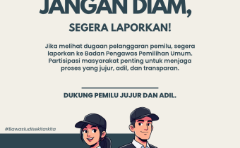 Jangan Diam! Bawaslu Kabupaten Tegal Ajak Masyarakat Aktif Laporkan Dugaan Pelanggaran Pemilu