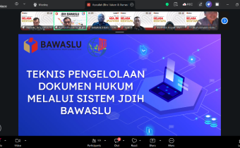 Perkuat Integritas Dokumentasi Hukum, Bawaslu Kabupaten Tegal Hadiri Rakor JDIH se-Jawa Tengah