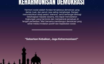 Berbagi Kebahagiaan, Menjaga Keharmonisan Demokrasi