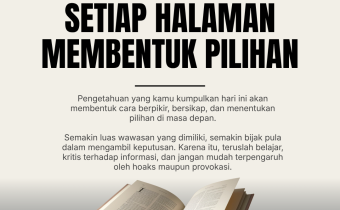 Setiap Halaman Membentuk Pilihan, Bawaslu Kabupaten Tegal Ajak Generasi Muda Gemar Membaca