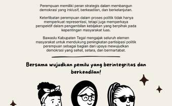 Partisipasi Politik Perempuan Menguatkan Bangsa, Bawaslu Kabupaten Tegal Dorong Demokrasi yang Inklusif dan Berkeadilan