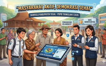Gencarkan Kampanye "Masyarakat Aktif, Demokrasi Sehat", Bawaslu Kab. Tegal Ajak Warga Berani Melapor