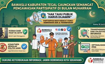 Sambut Tahun Baru Islam, Bawaslu Kabupaten Tegal Gaungkan Semangat Pengawasan Partisipatif Melalui Media Sosial