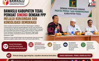 Bawaslu Kabupaten Tegal Perkuat Sinergi dengan PPP melalui Kunjungan dan Konsolidasi Demokrasi