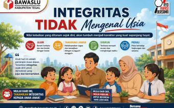 Integritas Tidak Mengenal Usia: Bawaslu Kabupaten Tegal Perkuat Edukasi Demokrasi melalui Publikasi Digital