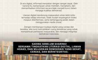 Bawaslu Kabupaten Tegal Ajak Masyarakat Wujudkan Demokrasi Sehat Melalui Literasi Digital