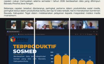 Borong Prestasi di Jawa Tengah! Bawaslu Kabupaten Tegal Sabet Juara Produktivitas Media Sosial dan Masuk Top 10 Video Terbaik