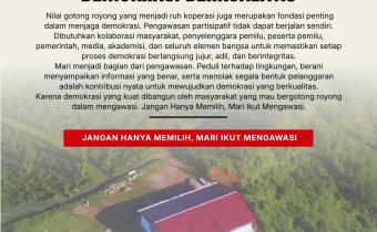 Gotong Royong Mengawasi, Demokrasi Berkualitas Semangat Hari Koperasi Nasional Menguatkan Pengawasan Partisipatif