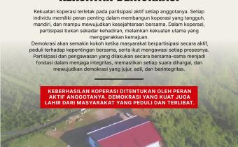 Kekuatan Anggota, Kekuatan Demokrasi Partisipasi Aktif Menjadi Fondasi Koperasi dan Demokrasi yang Berkualitas