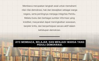 Literasi Demokrasi Dimulai dari Buku