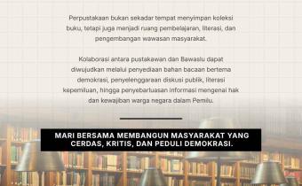Pustakawan dan Bawaslu Bersama Mencerdaskan Demokrasi