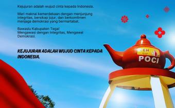Isi Kemerdekaan dengan Integritas, Bawaslu Kabupaten Tegal Ajak Masyarakat Jaga Demokrasi