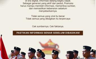 Pramuka Bijak Memilih Informasi, Bawaslu Kabupaten Tegal Ajak Generasi Muda Cek Fakta Sebelum Berbagi