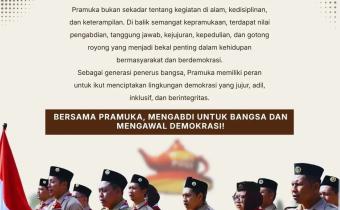 Pramuka Mengabdi untuk Bangsa, Mengawal Demokrasi, Bawaslu Kabupaten Tegal Ajak Generasi Muda Berperan Aktif
