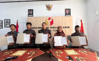 Perkuat Akuntabilitas, Bawaslu Kabupaten Tegal lakukan Penandatanganan IKU Tahun 2026 Serentak se-Jawa Tengah