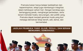Pramuka Berintegritas, Demokrasi Bermartabat: Saatnya Generasi Muda Jadi Pelopor Demokrasi
