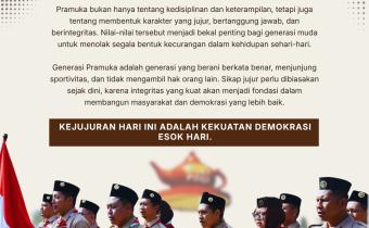Generasi Pramuka, Generasi Anti Kecurangan