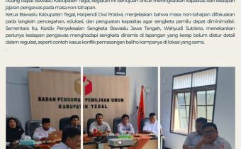 Perkuat Kesiapan Pengawas di Masa Non-Tahapan, Bawaslu Kabupaten Tegal Gelar Bimtek Penyelesaian Sengketa Antar Peserta Pemilu
