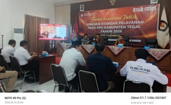 Bawaslu Kabupaten Tegal Hadiri Forum Konsultasi Publik KPU