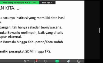 Bawaslu Kabupaten Tegal Ikuti Literasi Pojok Pengawasan Vol. 20