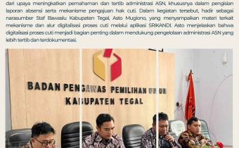 Sosialisasikan Pengisian Absensi dan Pengajuan Hak Cuti ASN melalui SRIKANDI