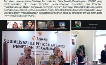 Bawaslu Tegal Ikuti Riset Pemetaan Kerawanan PDPB, Uji Petik Jadi Kunci Baca Potensi Masalah Data Pemilih