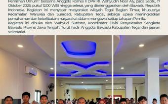 Ayo Awasi Bersama! Bawaslu Perkuat Peran Masyarakat dalam Mengawal Pemilu Berintegritas