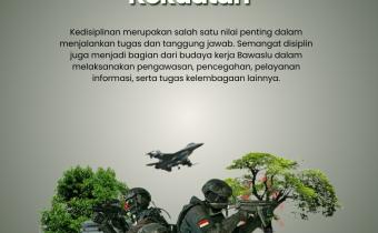 Disiplin Menjadi Kekuatan, Bawaslu Kabupaten Tegal Peringati Hari Tentara Nasional Indonesia